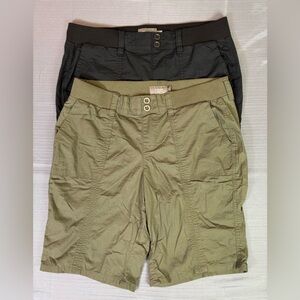Torrid Cargo Shorts Bundle Size 0 Olive Green & Black Utility Hiking Shorts